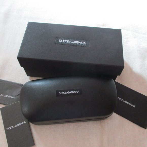 Dolce & Gabbana Sunglasses Brown Striped Frame Smoke Lens Logo Case New with Tag